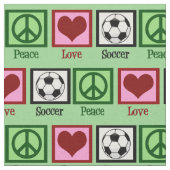 Tissu Peace Love Soccer (Fermer)