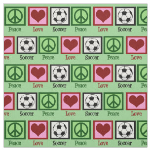 Tissu Peace Love Soccer