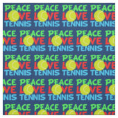 Tissu Peace Love Tennis (Échantillon)