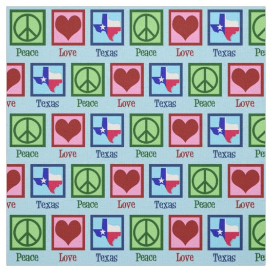 Tissu Peace Love Texas Fier Texan (Échantillon)