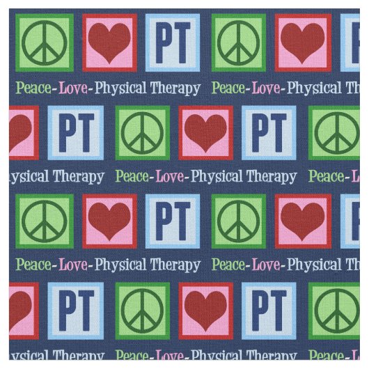 Tissu Peace Love Thérapie physique (Fermer)