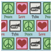 Tissu Peace Love Tuba Player (Fermer)