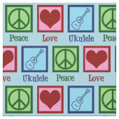 Tissu Peace Love Ukulele (Fermer)