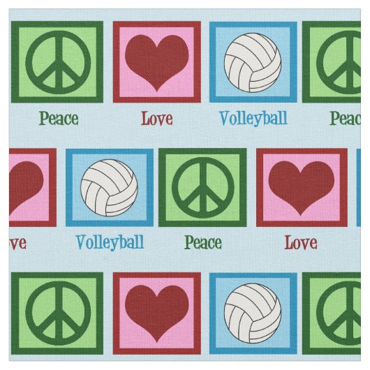 Tissu Peace Love Volley (Fermer)