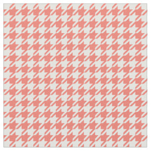 Tissu Peach Echo & White Houndstooth