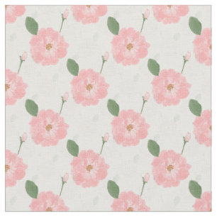 Tissu Peach rose Aquarelle Peinture Rose Fille Design