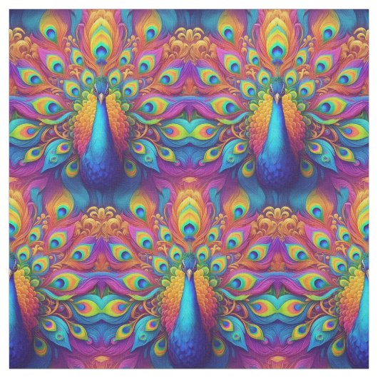 Tissu Peacock arc-en-ciel (Échantillon)