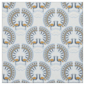 Tissu Peacock Art déco rétro (Échantillon)