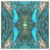 Tissu Peacock Bleu Vibrant Avec Queue Fissée (Échantillon)
