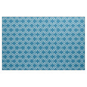 Tissu Peacock Blue, Quatrefoil Marocain Blanc #6 (Fat Quarter)