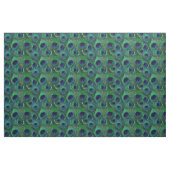 Tissu Peacock Feather Fabric - Green Turquoise Blue Navy (Yard)