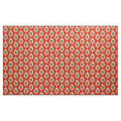 Tissu Peacock Feathers, Blanc sur Mandarin Orange (Yard)