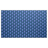 Tissu Peacock Feathers, Navy et Pastel Blue (Yard)