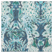 Tissu PEACOCK SPLENDOR Indigo Imprimer (Échantillon)