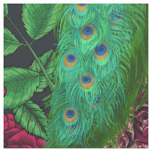 Tissu Peacocks dans le jardin rose 2 (Fermer)