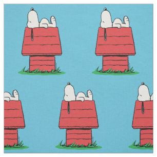 Tissu Peanuts Snoopy faisant la sieste
