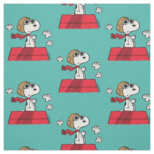 Tissu Peanuts | Snoopy l'as de l'aviation (Échantillon)