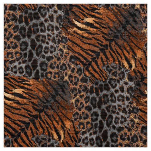 Tissu Peau de tigre léopard tendance (Échantillon)