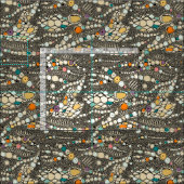 Tissu peau iguane noir pop (Carreau)