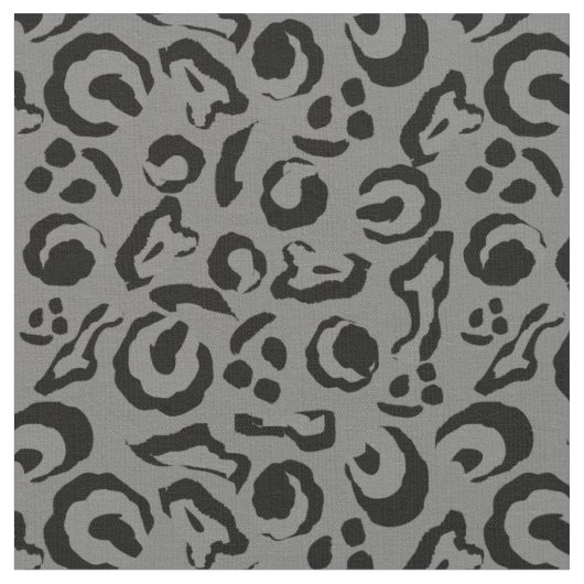 Tissu Peau léopard Imprimer Camouflage gris arrière (Fermer)