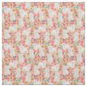 Tissu pêche à la floraison vintage maltaise (Échantillon)