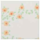 Tissu Pêche Avec Floral Orange Rusty (Fermer)