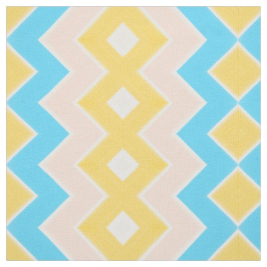 Tissu Pêche dorée sarcelle et jaune (Échantillon)