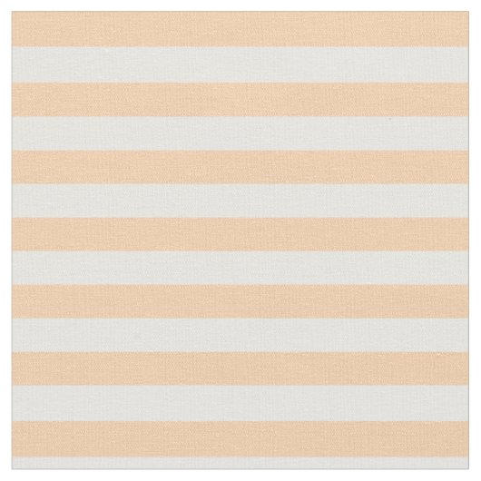 Tissu Pêche et blanc barrés (Fermer)