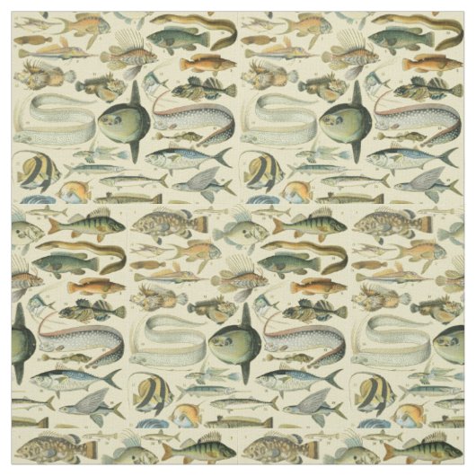 Tissu Pêche scientifique vintage (Échantillon)