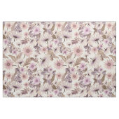 Tissu Pêche vintage Et Flore Rose (Fat Quarter)