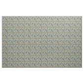 Tissu Pêcheurs Australiens Bleus Et Fleurs D'Eucalyptus, (Yard)