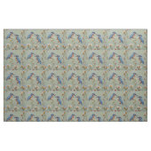 Tissu Pêcheurs Australiens Bleus Et Fleurs D'Eucalyptus, (Fat Quarter)