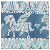 Tissu PEGASUS PARADE Navy Boho Print (Fermer)