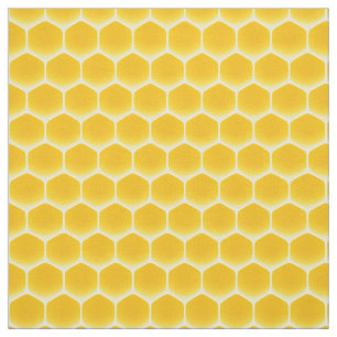 Tissu Peigne jaune doré Moyen Imprimer Cellules 1"