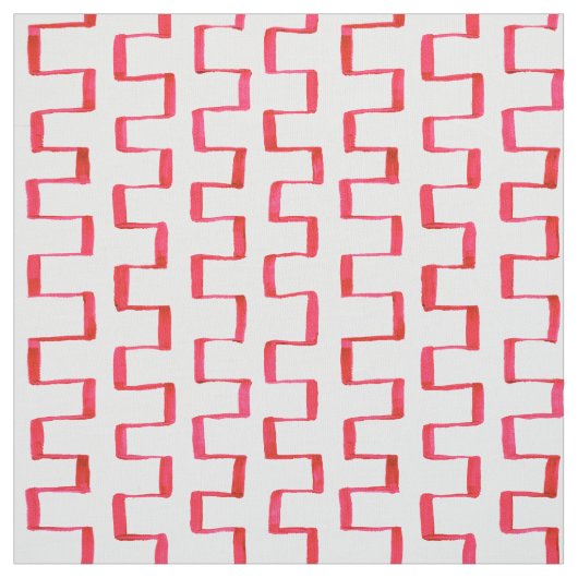 Tissu peint géométrique rouge de motif (Échantillon)