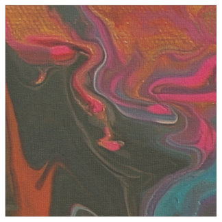 Tissu Peinture à flux de roches minérales vibrantes