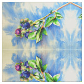 Tissu peinture à l'aquarelle de bleuet (Fermer)