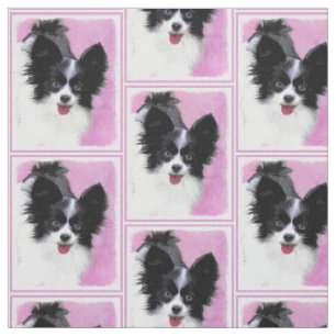 Tissu Peinture (blanche et noire) de Papillon - art de