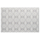 Tissu Peinture Bleu Blanc et Brush Or (Yard)