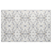 Tissu Peinture Bleu Blanc et Brush Or (Fat Quarter)