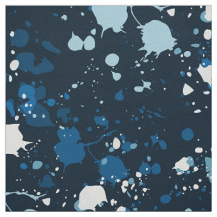Tissu Peinture bleu cool