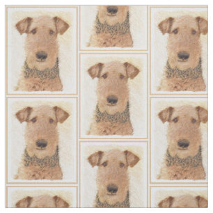 Tissu Peinture d'Airedale Terrier - Cute Art Original