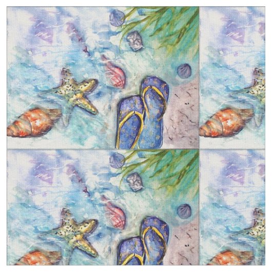 Tissu Peinture d'aquarelle de bascule électronique d'île (Fermer)