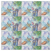 Tissu Peinture d'aquarelle de bascule électronique d'île (Échantillon)