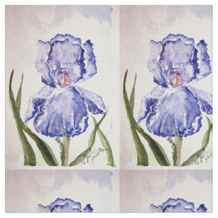 Tissu Peinture d'aquarelle d'iris
