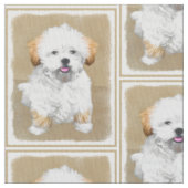 Tissu Peinture de chiot de Lhasa Apso - art original (fermé)