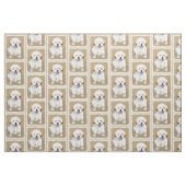Tissu Peinture de chiot de Lhasa Apso - art original (Fat Quarter)
