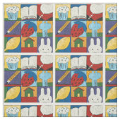 Tissu Peinture de divers objets par Chariklia Zarris (Échantillon)