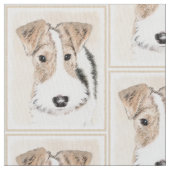 Tissu Peinture de Fox Terrier de fil - art original (fermé)