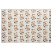 Tissu Peinture de lévrier - art original mignon de chien (Fat Quarter)